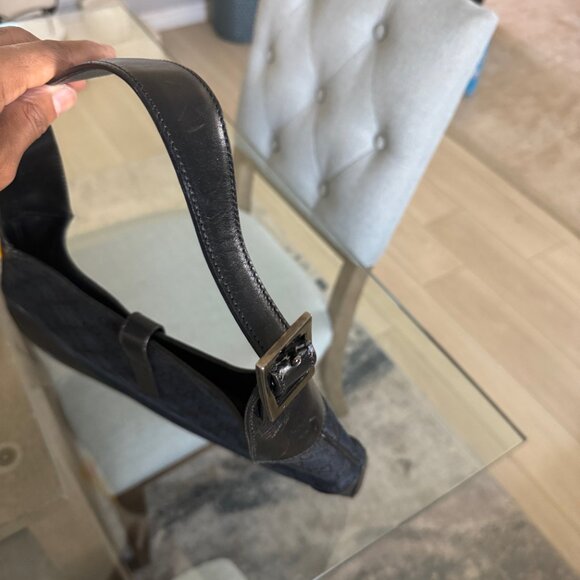 GUCCI GG CANVAS Vintage Jackie O Black Small - Picture 10 of 11